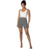 imageSunzel Sunzfly Crossover Biker Shorts for Women No Front Seam V High Waist Yoga Workout Gym Shorts with Tummy ControlCharcoal Gray