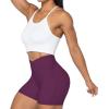 imageSunzel Sunzfly Crossover Biker Shorts for Women No Front Seam V High Waist Yoga Workout Gym Shorts with Tummy ControlCherry Red