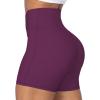 imageSunzel Sunzfly Crossover Biker Shorts for Women No Front Seam V High Waist Yoga Workout Gym Shorts with Tummy ControlCherry Red