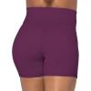 imageSunzel Sunzfly Crossover Biker Shorts for Women No Front Seam V High Waist Yoga Workout Gym Shorts with Tummy ControlCherry Red
