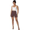 imageSunzel Sunzfly Crossover Biker Shorts for Women No Front Seam V High Waist Yoga Workout Gym Shorts with Tummy ControlChocolate Brown