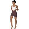 imageSunzel Sunzfly Crossover Biker Shorts for Women No Front Seam V High Waist Yoga Workout Gym Shorts with Tummy ControlChocolate Brown