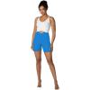 imageSunzel Sunzfly Crossover Biker Shorts for Women No Front Seam V High Waist Yoga Workout Gym Shorts with Tummy ControlClassic Blue