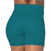 imageSunzel Sunzfly Crossover Biker Shorts for Women No Front Seam V High Waist Yoga Workout Gym Shorts with Tummy ControlDeep Lagoon