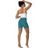 imageSunzel Sunzfly Crossover Biker Shorts for Women No Front Seam V High Waist Yoga Workout Gym Shorts with Tummy ControlDeep Lagoon