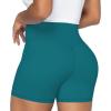 imageSunzel Sunzfly Crossover Biker Shorts for Women No Front Seam V High Waist Yoga Workout Gym Shorts with Tummy ControlDeep Lagoon