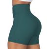 imageSunzel Sunzfly Crossover Biker Shorts for Women No Front Seam V High Waist Yoga Workout Gym Shorts with Tummy ControlForest Green