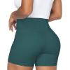 imageSunzel Sunzfly Crossover Biker Shorts for Women No Front Seam V High Waist Yoga Workout Gym Shorts with Tummy ControlForest Green