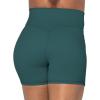 imageSunzel Sunzfly Crossover Biker Shorts for Women No Front Seam V High Waist Yoga Workout Gym Shorts with Tummy ControlForest Green