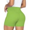 imageSunzel Sunzfly Crossover Biker Shorts for Women No Front Seam V High Waist Yoga Workout Gym Shorts with Tummy ControlGreenery