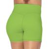 imageSunzel Sunzfly Crossover Biker Shorts for Women No Front Seam V High Waist Yoga Workout Gym Shorts with Tummy ControlGreenery