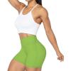 imageSunzel Sunzfly Crossover Biker Shorts for Women No Front Seam V High Waist Yoga Workout Gym Shorts with Tummy ControlGreenery