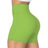 imageSunzel Sunzfly Crossover Biker Shorts for Women No Front Seam V High Waist Yoga Workout Gym Shorts with Tummy ControlGreenery