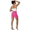 imageSunzel Sunzfly Crossover Biker Shorts for Women No Front Seam V High Waist Yoga Workout Gym Shorts with Tummy ControlHot Pink