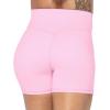 imageSunzel Sunzfly Crossover Biker Shorts for Women No Front Seam V High Waist Yoga Workout Gym Shorts with Tummy ControlMilkshake Pink