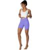 imageSunzel Sunzfly Crossover Biker Shorts for Women No Front Seam V High Waist Yoga Workout Gym Shorts with Tummy ControlPeriwinkle