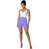 imageSunzel Sunzfly Crossover Biker Shorts for Women No Front Seam V High Waist Yoga Workout Gym Shorts with Tummy ControlPeriwinkle