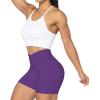 imageSunzel Sunzfly Crossover Biker Shorts for Women No Front Seam V High Waist Yoga Workout Gym Shorts with Tummy ControlPetunia
