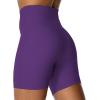 imageSunzel Sunzfly Crossover Biker Shorts for Women No Front Seam V High Waist Yoga Workout Gym Shorts with Tummy ControlPetunia
