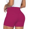imageSunzel Sunzfly Crossover Biker Shorts for Women No Front Seam V High Waist Yoga Workout Gym Shorts with Tummy ControlSangria