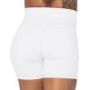 imageSunzel Sunzfly Crossover Biker Shorts for Women No Front Seam V High Waist Yoga Workout Gym Shorts with Tummy ControlWhite