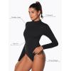 imageSunzel Turtleneck Bodysuits for Women Long Sleeve Going Out Tops Sexy One Piece Shirt Tees Tights Casual Outfits LeotardsBlack
