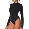 imageSunzel Turtleneck Bodysuits for Women Long Sleeve Going Out Tops Sexy One Piece Shirt Tees Tights Casual Outfits LeotardsBlack
