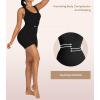 imageSunzel Womens Backless Romper Scrunch Butt Shorts Seamless Jumpsuits Bodycon Workout Unitard Bodysuit built in BraBlack