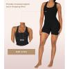 imageSunzel Womens Backless Romper Scrunch Butt Shorts Seamless Jumpsuits Bodycon Workout Unitard Bodysuit built in BraBlack