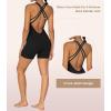 imageSunzel Womens Backless Romper Scrunch Butt Shorts Seamless Jumpsuits Bodycon Workout Unitard Bodysuit built in BraBlack