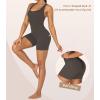 imageSunzel Womens Backless Romper Scrunch Butt Shorts Seamless Jumpsuits Bodycon Workout Unitard Bodysuit built in BraGrey