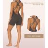 imageSunzel Womens Backless Romper Scrunch Butt Shorts Seamless Jumpsuits Bodycon Workout Unitard Bodysuit built in BraGrey