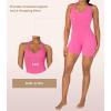 imageSunzel Womens Backless Romper Scrunch Butt Shorts Seamless Jumpsuits Bodycon Workout Unitard Bodysuit built in BraHot Pink