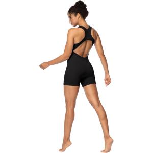 imageSunzel Bodysuits for Women Sleeveless Top and Shorts Seamless Ribbed Zip Front Jumpsuits
