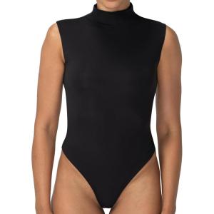 imageSunzel Thong Bodysuit for Women Sleeveless Mock Turtleneck Shapewear High Neck Stretchy ampamp Sexy TopBlack