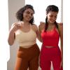 imageSunzel Free to Be Tank Crop Ribbed Tank Tops Seamless Racerback Camisoles No pad Camis Cropped Workout Gym YogaBbeige Brown2pcscrop