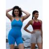 imageSunzel Free to Be Tank Crop Ribbed Tank Tops Seamless Racerback Camisoles No pad Camis Cropped Workout Gym YogaDarkred Blue White3pcscrop