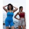 imageSunzel Free to Be Tank Crop Ribbed Tank Tops Seamless Racerback Camisoles No pad Camis Cropped Workout Gym YogaDarkred Blue White3pcscrop