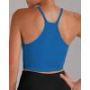 imageSunzel Free to Be Tank Crop Ribbed Tank Tops Seamless Racerback Camisoles No pad Camis Cropped Workout Gym YogaDarkred Blue White3pcscrop