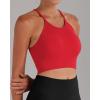 imageSunzel Free to Be Tank Crop Ribbed Tank Tops Seamless Racerback Camisoles No pad Camis Cropped Workout Gym YogaRed Beige Orange3pcscrop