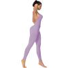 imageSunzel Jumpsuits for Women Backless Seamless Workout One Piece Bodycon Romper Scoop Neck Butt Scrunch Leggings UnitardPurple