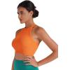 imageSunzel Ribbed Tank Tops for Women Halter High Neck Seamless Cute Crop Top Basics Sleeveless Workout Athletic Yoga ShirtsBlackbright Orange Crop 2 Pack