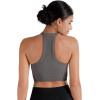 imageSunzel Ribbed Tank Tops for Women Halter High Neck Seamless Cute Crop Top Basics Sleeveless Workout Athletic Yoga ShirtsBlackcharcoal Gray Crop 2 Pack
