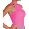 imageSunzel Ribbed Tank Tops for Women Halter High Neck Seamless Cute Crop Top Basics Sleeveless Workout Athletic Yoga ShirtsHot Pinkhot Pink Waist Length 2 Pack