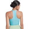imageSunzel Ribbed Tank Tops for Women Halter High Neck Seamless Cute Crop Top Basics Sleeveless Workout Athletic Yoga ShirtsSky Bluebubblegum Waist Length 2 Pack