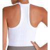 imageSunzel Ribbed Tank Tops for Women Halter High Neck Seamless Cute Crop Top Basics Sleeveless Workout Athletic Yoga ShirtsWhitehot Pink Waist Length 2 Pack
