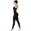 imageSunzel Workout Jumpsuit Women Backless One Piece Sleeveless Rompers Scrunch Bodysuits Gym Yoga Tummy Control Padded Bras