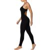 imageSunzel Workout Jumpsuit Women Backless One Piece Sleeveless Rompers Scrunch Bodysuits Gym Yoga Tummy Control Padded Bras