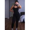 imageSunzel Workout Jumpsuit Women Backless One Piece Sleeveless Rompers Scrunch Bodysuits Gym Yoga Tummy Control Padded Bras