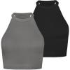 Black+charcoal Gray (Crop) 2 Pack